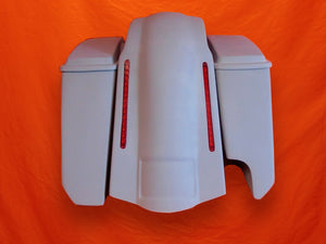 Harley Davidson 5" Stretched Extended Saddlebags Right CutOut LED Fender Lids