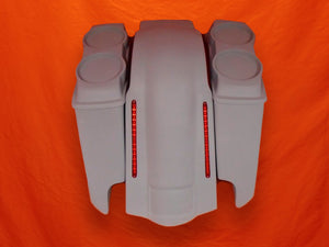 Harley Davidson 5" Extended Stretched Saddlebags With Cut Outs LED Fender Lids