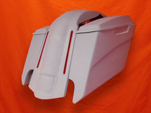 Load image into Gallery viewer, Harley Davidson 5&quot; Extended Stretched Saddlebags With Cut Outs LED Fender Lids
