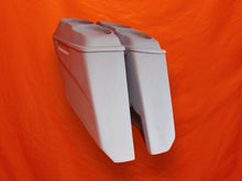 Load image into Gallery viewer, Harley Davidson 5&quot; Extended Stretched Saddlebags Dual 6.5&quot; Speaker Lids No Cut Outs