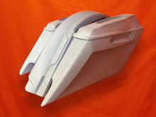 Load image into Gallery viewer, Harley Davidson 5&quot; Fifty Five Extended Stretched Saddlebag Fender Kit - Dual Cut Outs 6.5&quot; Speaker Lids