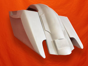 Harley Davidson 2014 ? 2018 5 Fifty Five Extended Stretched Saddlebag Fender Kit ? Dual Cut Outs No Lids