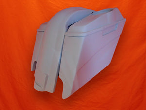 Harley Davidson 5" Stretched Extended Saddlebags With Cut Outs Fender 6.5" Speaker Lids