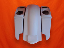 Load image into Gallery viewer, Harley Davidson 5&quot; Extended Stretched Saddlebags With Cut Outs Fender Dual 6 x 9 Speaker Lids