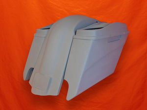 Harley Davidson 5" Extended Stretched Saddlebags With Cut Outs Fender Dual 6 x 9 Speaker Lids