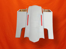 Load image into Gallery viewer, Harley Davidson 6&quot; Extended  Out And Down Saddlebags with Custom LED Lights Rear Fender - No Lids