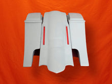 Load image into Gallery viewer, Harley Davidson 6" Extended Stretched Out &amp; Down Saddlebags with Dual Cut Outs, Standard Lids &amp; Custom LED Lights Fender
