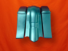 Load image into Gallery viewer, Harley Davidson 6&quot; Extended Out &amp; Down Saddlebags  with Lids &amp; Custom Rear Fender - No Cut Outs