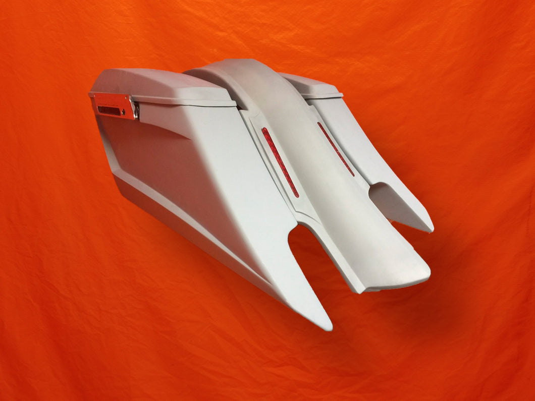 Harley Davidson 6? Trendsetter Extended Saddlebag LED Fender Kit ? Dual Cut Outs and Standard Lids