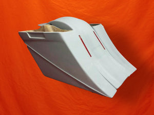 Harley Davidson 8" Stretched SaddleBags No Cut Outs, LED Lights Fender No Lids