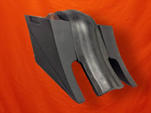 Load image into Gallery viewer, Harley Davidson 8&quot; Stretched Extended SaddleBags with Cut Outs, Cut Fender, No Lids, Recessed Plate - Not Painted