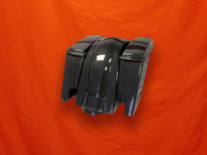 Harley Davidson Carbon Fiber 4" Extended Stretched Saddlebags Lids &amp; Rear Fender