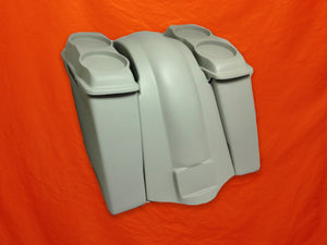 Harley Davidson 4" Extended Saddlebags Dual 6.5" Speaker Lids Fender No Cutouts