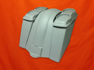 Harley Davidson 4" Extended Saddlebags Dual 6.5" Speaker Lids Fender No Cutouts