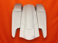 Load image into Gallery viewer, Harley Davidson 5&quot; Fifty Five Extended Stretched Saddlebag Fender Kit - Dual Cut Outs 6 x 9 Speaker Lids