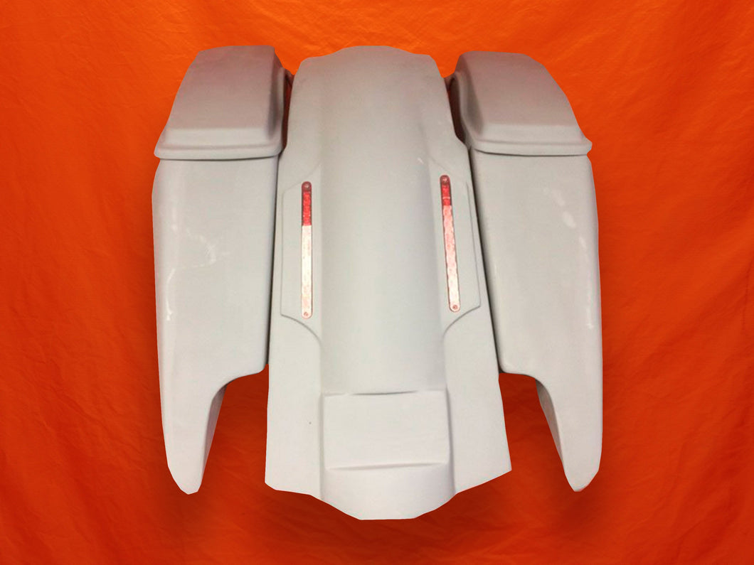 Harley Davidson 2014 ? 2018 5 Fifty Five Extended Stretched Saddlebag LED Fender Kit ? Dual Cut Outs and Standard Lids