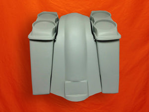 Harley Davidson Heritage Softail 4" Extended Saddlebags Dual 6 X 9 Speaker Lids Fender No Cutouts