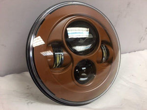7" DAYAKER Replacement LIGHT BROWN Projector HID LED Light Bulb Headlight Motorcycle Harley