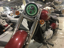 Load image into Gallery viewer, 7&quot; DAYMAKER Kawasaki Vulcan Nomad 800 Green with Green Halo HID LED Light Bulb Headlight Motorcycle