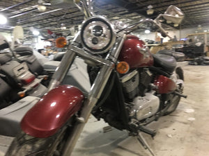 7" DAYMAKER Kawasaki Vulcan Nomad 800 Chrome With Green Halo HID LED Light Bulb Headlight Motorcycle