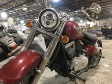 Load image into Gallery viewer, 7&quot; DAYMAKER Kawasaki Vulcan Nomad 800 Chrome With Pink Halo HID LED Light Bulb Headlight Motorcycle