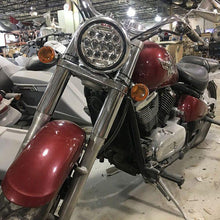 Load image into Gallery viewer, 7&quot; DAYMAKER Kawasaki Vulcan Nomad 800 Replacement 75W Chrome HID LED Light Bulb Headlight Motorcycle
