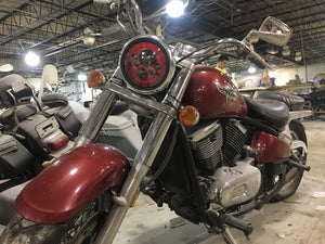 7" DAYMAKER Kawasaki Vulcan Nomad 800 Replacement White HID LED Light Bulb Headlight Motorcycle