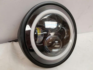 7" DAYMAKER Kawasaki Vulcan Nomad 800 Black With Green Halo HID LED Light Bulb Headlight Motorcycle