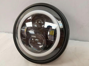 7" DAYMAKER Kawasaki Vulcan Nomad 800 Black With Green Halo HID LED Light Bulb Headlight Motorcycle