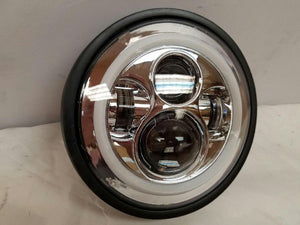 7" DAYMAKER Kawasaki Vulcan Nomad 800 Chrome With Green Halo HID LED Light Bulb Headlight Motorcycle