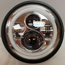 Load image into Gallery viewer, 7&quot; DAYMAKER Kawasaki Vulcan Nomad 800 Chrome With Green Halo HID LED Light Bulb Headlight Motorcycle