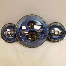 Load image into Gallery viewer, 7&quot; DAYMAKER Color Matched 2017 CVO 3 PIECE SET Cobalt Indigo Blue LED Light Bulb Headlight Motorcycle Harley