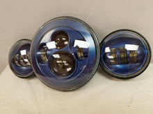 Load image into Gallery viewer, 7&quot; DAYMAKER Color Matched 2017 CVO 3 PIECE SET Cobalt Indigo Blue LED Light Bulb Headlight Motorcycle Harley
