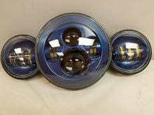 Load image into Gallery viewer, 7&quot; DAYMAKER Color Matched 2017 CVO 3 PIECE SET Cobalt Indigo Blue LED Light Bulb Headlight Motorcycle Harley