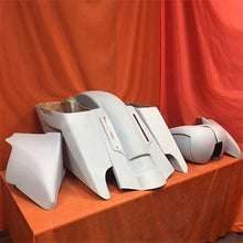 Load image into Gallery viewer, Harley Davidson 5&quot; Fifty Five Stretched Saddlebag LED Fender Tank Shroud Side Covers Full Body Kit - Dual CutOuts