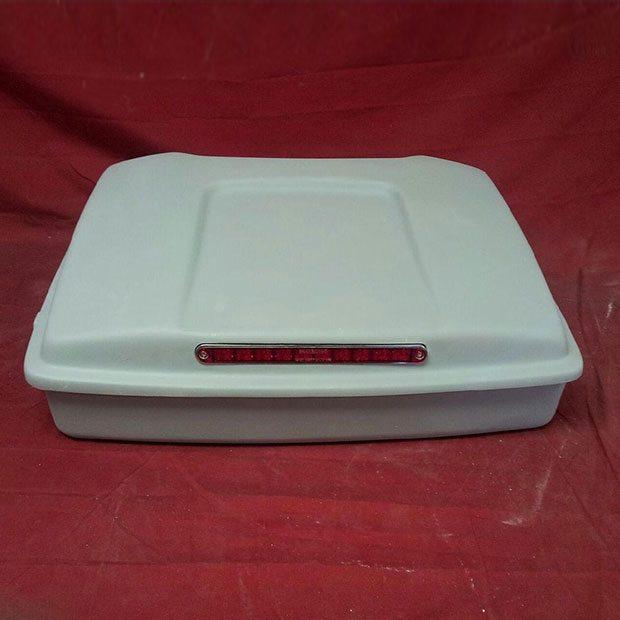 Tour Pack Pak Fiberglass Base RAZOR Pizza Box Size Harley Davidson Touring with LED Lights Lid