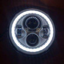 Load image into Gallery viewer, 7&quot; DAYMAKER Replacement WHITE With WHITE Halo Projector HID LED Light Bulb Headlight Motorcycle Harley