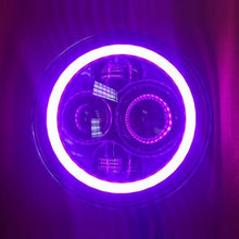 Load image into Gallery viewer, 7&quot; DAYMAKER Replacement PURPLE With PURPLE Halo Projector HID LED Light Bulb Headlight Motorcycle Harley
