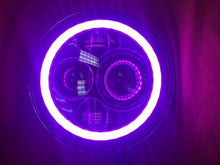 Load image into Gallery viewer, 7&quot; DAYMAKER Replacement PURPLE With PURPLE Halo Projector HID LED Light Bulb Headlight Motorcycle Harley