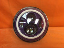 Load image into Gallery viewer, 7&quot; DAYMAKER Replacement PURPLE With PURPLE Halo Projector HID LED Light Bulb Headlight Motorcycle Harley