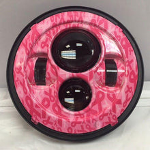Load image into Gallery viewer, 7&quot; DAYMAKER Replacement Breast Cancer Awareness Design Projector HID LED Light Bulb Headlight Motorcycle Harley