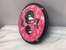 Load image into Gallery viewer, 7&quot; DAYMAKER Replacement Breast Cancer Awareness Design Projector HID LED Light Bulb Headlight Motorcycle Harley