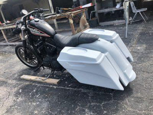 Harley Davidson Sportster 883 / Dyna / Sportster 5? Dual Cut Out Saddlebags Kit + 6 x 9 Speaker Lids