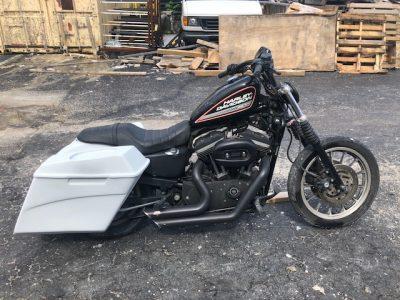 Harley Davidson Sportster 883 / Dyna / Sportster 5? Dual Cut Out Saddlebags Kit + 6 x 9 Speaker Lids