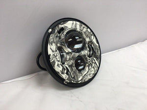 7" DAYMAKER Replacement Joker Design Projector HID LED Light Bulb Headlight Motorcycle Harley