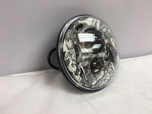 7" DAYMAKER Replacement Joker Design Projector HID LED Light Bulb Headlight Motorcycle Harley