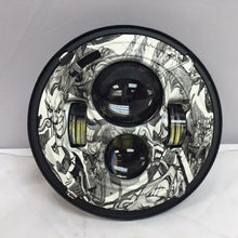 Load image into Gallery viewer, 7&quot; DAYMAKER Replacement Joker Design Projector HID LED Light Bulb Headlight Motorcycle Harley