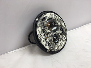 7" DAYMAKER Replacement Joker Design Projector HID LED Light Bulb Headlight Motorcycle Harley