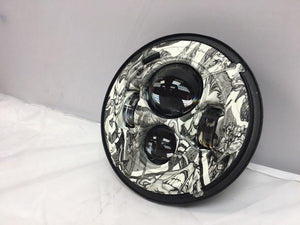 7" DAYMAKER Replacement Joker Design Projector HID LED Light Bulb Headlight Motorcycle Harley