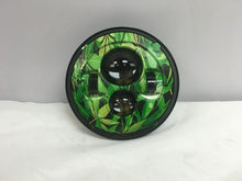 Load image into Gallery viewer, 7&quot; DAYMAKER Replacement Weed Design Projector HID LED Light Bulb Headlight Motorcycle Harley